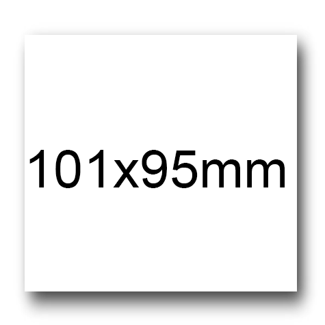 wereinaristea EtichetteAutoadesive, 101x95(95x101mm) Carta BIANCO, adesivo Permanente, angoli a spigolo, per ink-jet, laser e fotocopiatrici, su foglio A4 (210x297mm).