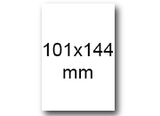 wereinaristea EtichetteAutoadesive, COPRENTE, 101x144(144x101mm) Carta BIANCO, adesivo Permanente, angoli a spigolo, per ink-jet, laser e fotocopiatrici, su foglio A4 (210x297mm).