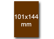 wereinaristea EtichetteAutoadesive, 101x144(144x101mm) Carta MARRONE, adesivo Permanente, angoli arrotondati, per ink-jet, laser e fotocopiatrici, su foglio A4 (210x297mm) bra3108ma