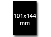 wereinaristea EtichetteAutoadesive, 101x144(144x101mm) Carta NERO, adesivo Permanente, angoli arrotondati, per ink-jet, laser e fotocopiatrici, su foglio A4 (210x297mm) bra3108ne