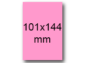 wereinaristea EtichetteAutoadesive, 101x144(144x101mm) Carta ROSA, adesivo Permanente, angoli arrotondati, per ink-jet, laser e fotocopiatrici, su foglio A4 (210x297mm) bra3108rs