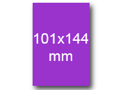 wereinaristea EtichetteAutoadesive, 101x144(144x101mm) Carta VIOLA, adesivo Permanente, angoli arrotondati, per ink-jet, laser e fotocopiatrici, su foglio A4 (210x297mm).