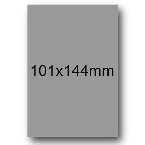 wereinaristea EtichetteAutoadesive, 101x144(144x101mm) Carta GRIGIO, adesivo Permanente, angoli arrotondati, per ink-jet, laser e fotocopiatrici, su foglio A4 (210x297mm).