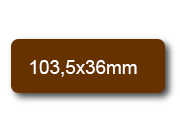 wereinaristea EtichetteAutoadesive, 103,5x36(36x103,5mm) Carta MARRONE, adesivo Permanente, angoli arrotondati, per ink-jet, laser e fotocopiatrici, su foglio A4 (210x297mm) bra3109ma
