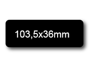 wereinaristea EtichetteAutoadesive, 103,5x36(36x103,5mm) Carta NERO, adesivo Permanente, angoli arrotondati, per ink-jet, laser e fotocopiatrici, su foglio A4 (210x297mm) bra3109ne
