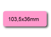 wereinaristea EtichetteAutoadesive, 103,5x36(36x103,5mm) Carta ROSA, adesivo Permanente, angoli arrotondati, per ink-jet, laser e fotocopiatrici, su foglio A4 (210x297mm) bra3109rs