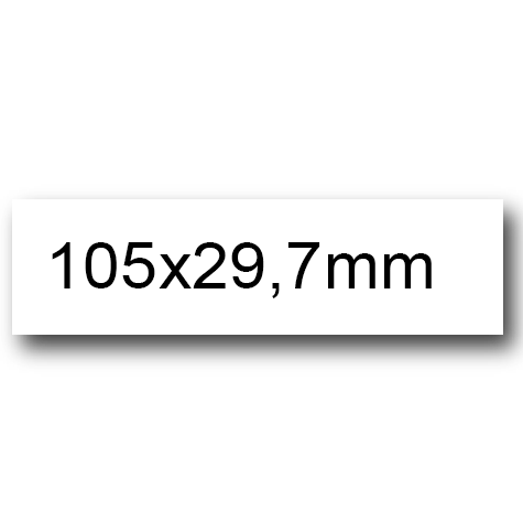 wereinaristea EtichetteAutoadesive, COPRENTE, 105x29,7(29,7x105mm) Carta BIANCO, adesivo Permanente, angoli a spigolo, per ink-jet, laser e fotocopiatrici, su foglio A4 (210x297mm).