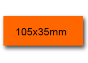 wereinaristea EtichetteAutoadesive, COPRENTE fluorescente, 105x35(35x105mm) Carta PLA102080.
