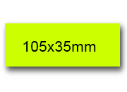 wereinaristea EtichetteAutoadesive, COPRENTE fluorescente, 105x35(35x105mm) Carta PLA102090.