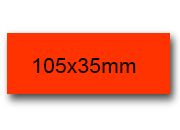 wereinaristea EtichetteAutoadesive, COPRENTE fluorescente, 105x35(35x105mm) Carta PLA103000.