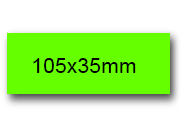 wereinaristea EtichetteAutoadesive, COPRENTE fluorescente, 105x35(35x105mm) Carta PLA103010.