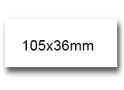 wereinaristea EtichetteAutoadesive, PoliestereBIANCOopaco, 105x36(36x105mm) BIANCO, adesivo PERMANENTE, angoli a spigolo, per laser e fotocopiatrici, su foglio A4 (210x297mm).