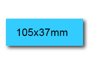 wereinaristea EtichetteAutoadesive, 105x37(37x105mm) Carta AZZURRO, adesivo Permanente, angoli a spigolo, per ink-jet, laser e fotocopiatrici, su foglio A4 (210x297mm) bra3117AZ