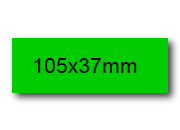 wereinaristea EtichetteAutoadesive, 105x37(37x105mm) Carta VERDE, adesivo Permanente, angoli a spigolo, per ink-jet, laser e fotocopiatrici, su foglio A4 (210x297mm) bra3117VE