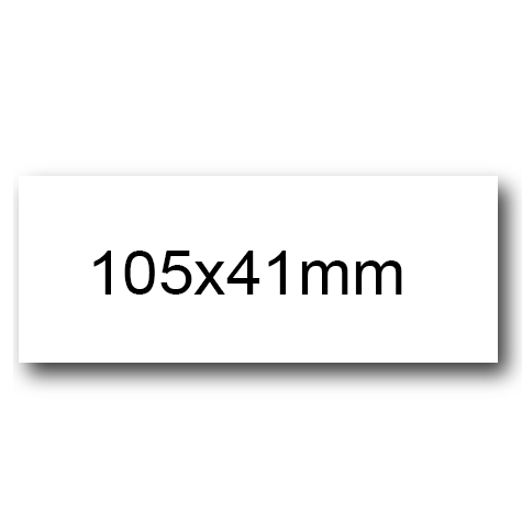 wereinaristea EtichetteAutoadesive, 105x41(41x105mm) Carta BIANCO, adesivo Permanente, angoli a spigolo, per ink-jet, laser e fotocopiatrici, su foglio A4 (210x297mm).