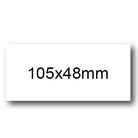 wereinaristea EtichetteAutoadesive, 105x48(48x105mm) Carta BIANCO, adesivo Permanente, angoli a spigolo, per ink-jet, laser e fotocopiatrici, su foglio A4 (210x297mm).