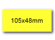 wereinaristea EtichetteAutoadesive, 105x48(48x105mm) Carta GIALLO, adesivo Permanente, angoli a spigolo, per ink-jet, laser e fotocopiatrici, su foglio A4 (210x297mm).