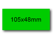 wereinaristea EtichetteAutoadesive, 105x48(48x105mm) Carta VERDE, adesivo Permanente, angoli a spigolo, per ink-jet, laser e fotocopiatrici, su foglio A4 (210x297mm) bra3123VE