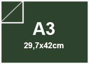carta SimilTela Fedrigoni VERDE, 125gr, a3 per rilegatura, cartonaggio, formato a3 (29,7x42cm), 125 grammi x mq BRA3125a3