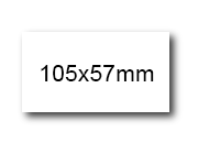 wereinaristea EtichetteAutoadesive, 105x57(57x105mm) Carta BIANCO, adesivo Permanente, angoli a spigolo, per ink-jet, laser e fotocopiatrici, su foglio A4 (210x297mm).