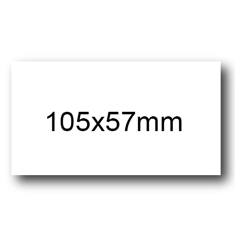 wereinaristea EtichetteAutoadesive, 105x57(57x105mm) Carta BIANCO, adesivo Permanente, angoli a spigolo, per ink-jet, laser e fotocopiatrici, su foglio A4 (210x297mm).