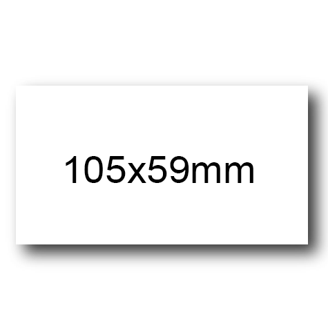 wereinaristea EtichetteAutoadesive, COPRENTE, 105x59(59x105mm) Carta BIANCO, adesivo Permanente, angoli a spigolo, per ink-jet, laser e fotocopiatrici, su foglio A4 (210x297mm).