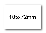 wereinaristea EtichetteAutoadesive 105x72 PoliestereBIANCOopaco BIANCO, adesivo PERMANENTE, angoli a spigolo, per laser e fotocopiatrici, su foglio A4 (210x297mm)  (72x105mm) SOG220LWMC502