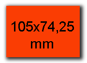 wereinaristea EtichetteAutoadesive, carta, 105x74ARANCIONEfluorescente angoli a spigolo, 8 etichette su foglio A4(210x297mm), adesivo permanente, per ink-jet, laser e fotocopiatrici, (74x105mm) bra3130ARFL