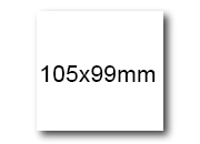wereinaristea EtichetteAutoadesive, COPRENTE, 105x99(99x105mm) Carta BIANCO, adesivo Permanente, angoli a spigolo, per ink-jet, laser e fotocopiatrici, su foglio A4 (210x297mm).