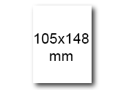 wereinaristea EtichetteAutoadesive, COPRENTE, 105x148(148x105mm) Carta BIANCO, adesivo RIMOVIBILE, angoli a spigolo, per ink-jet, laser e fotocopiatrici, su foglio A4 (210x297mm) sog210C519RIM