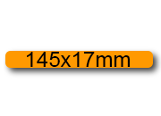 wereinaristea EtichetteAutoadesive, 145x17(17x145mm) Carta ARANCIONE, adesivo Permanente, angoli arrotondati, per ink-jet, laser e fotocopiatrici, su foglio A4 (210x297mm).