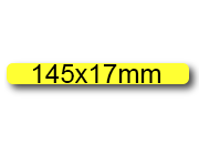 wereinaristea EtichetteAutoadesive, 145x17(17x145mm) Carta GIALLO, adesivo Permanente, angoli arrotondati, per ink-jet, laser e fotocopiatrici, su foglio A4 (210x297mm).