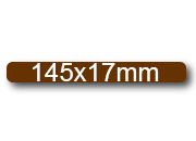 wereinaristea EtichetteAutoadesive, 145x17(17x145mm) Carta MARRONE, adesivo Permanente, angoli arrotondati, per ink-jet, laser e fotocopiatrici, su foglio A4 (210x297mm).