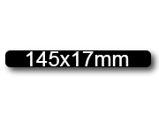 wereinaristea EtichetteAutoadesive, 145x17(17x145mm) Carta NERO, adesivo Permanente, angoli arrotondati, per ink-jet, laser e fotocopiatrici, su foglio A4 (210x297mm) bra3136ne