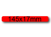 wereinaristea EtichetteAutoadesive, 145x17(17x145mm) Carta ROSSO, adesivo Permanente, angoli arrotondati, per ink-jet, laser e fotocopiatrici, su foglio A4 (210x297mm) bra3136RO