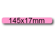 wereinaristea EtichetteAutoadesive, 145x17(17x145mm) Carta ROSA, adesivo Permanente, angoli arrotondati, per ink-jet, laser e fotocopiatrici, su foglio A4 (210x297mm).