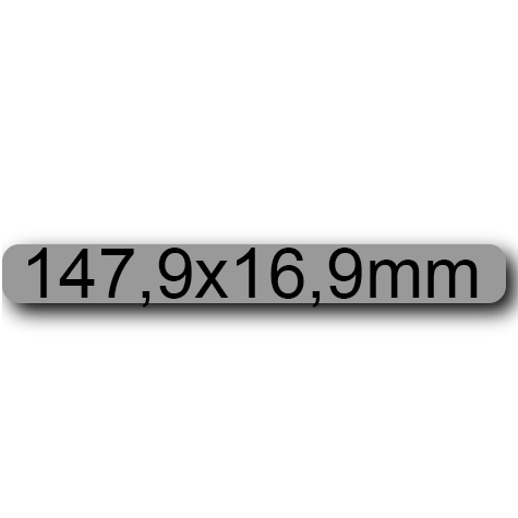 wereinaristea EtichetteAutoadesive, 147,3x16,9(16,9x147,3mm) Carta GRIGIO, adesivo Permanente, angoli arrotondati, per ink-jet, laser e fotocopiatrici, su foglio A4 (210x297mm).