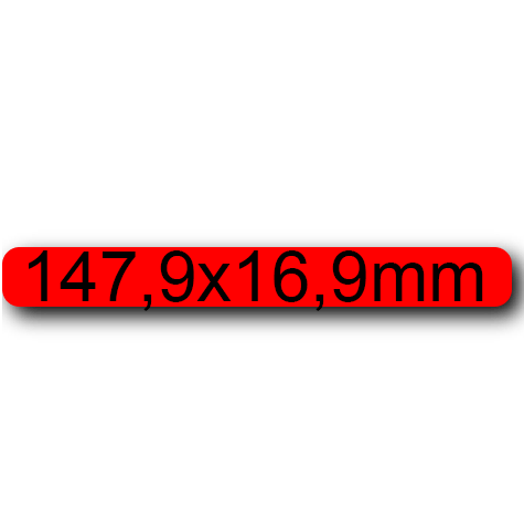wereinaristea EtichetteAutoadesive, 147,3x16,9(16,9x147,3mm) Carta ROSSO, adesivo Permanente, angoli arrotondati, per ink-jet, laser e fotocopiatrici, su foglio A4 (210x297mm).
