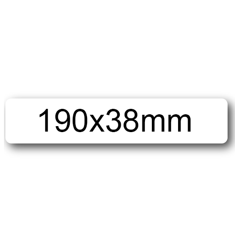 wereinaristea EtichetteAutoadesive, 190x38(38x190mm) Carta BIANCO, adesivo Permanente, angoli arrotondati, per ink-jet, laser e fotocopiatrici, su foglio A4 (210x297mm).