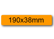 wereinaristea EtichetteAutoadesive, 190x38(38x190mm) Carta ARANCIONE, adesivo Permanente, angoli arrotondati, per ink-jet, laser e fotocopiatrici, su foglio A4 (210x297mm).