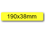 wereinaristea EtichetteAutoadesive, 190x38(38x190mm) Carta GIALLO, adesivo Permanente, angoli arrotondati, per ink-jet, laser e fotocopiatrici, su foglio A4 (210x297mm) bra3139GI