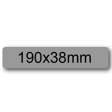 wereinaristea EtichetteAutoadesive, 190x38(38x190mm) Carta GRIGIO, adesivo Permanente, angoli arrotondati, per ink-jet, laser e fotocopiatrici, su foglio A4 (210x297mm).