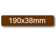 wereinaristea EtichetteAutoadesive, 190x38(38x190mm) Carta MARRONE, adesivo Permanente, angoli arrotondati, per ink-jet, laser e fotocopiatrici, su foglio A4 (210x297mm).