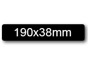 wereinaristea EtichetteAutoadesive, 190x38(38x190mm) Carta NERO, adesivo Permanente, angoli arrotondati, per ink-jet, laser e fotocopiatrici, su foglio A4 (210x297mm) bra3139NE
