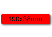 wereinaristea EtichetteAutoadesive, 190x38(38x190mm) Carta ROSSO, adesivo Permanente, angoli arrotondati, per ink-jet, laser e fotocopiatrici, su foglio A4 (210x297mm) bra3139RO