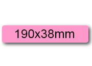 wereinaristea EtichetteAutoadesive, 190x38(38x190mm) Carta ROSA, adesivo Permanente, angoli arrotondati, per ink-jet, laser e fotocopiatrici, su foglio A4 (210x297mm) bra3139RS
