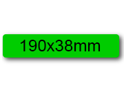 wereinaristea EtichetteAutoadesive, 190x38(38x190mm) Carta VERDE, adesivo Permanente, angoli arrotondati, per ink-jet, laser e fotocopiatrici, su foglio A4 (210x297mm).