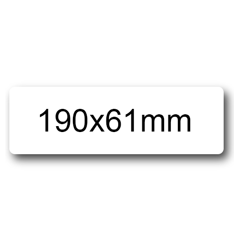 wereinaristea EtichetteAutoadesive, 190x61(61x190mm) Carta BIANCO, adesivo Permanente, angoli arrotondati, per ink-jet, laser e fotocopiatrici, su foglio A4 (210x297mm).