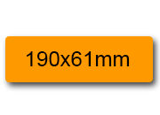 wereinaristea EtichetteAutoadesive, 190x61(61x190mm) Carta ARANCIONE, adesivo Permanente, angoli arrotondati, per ink-jet, laser e fotocopiatrici, su foglio A4 (210x297mm) bra3140AR