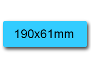 wereinaristea EtichetteAutoadesive, 190x61(61x190mm) Carta AZZURRO, adesivo Permanente, angoli arrotondati, per ink-jet, laser e fotocopiatrici, su foglio A4 (210x297mm).